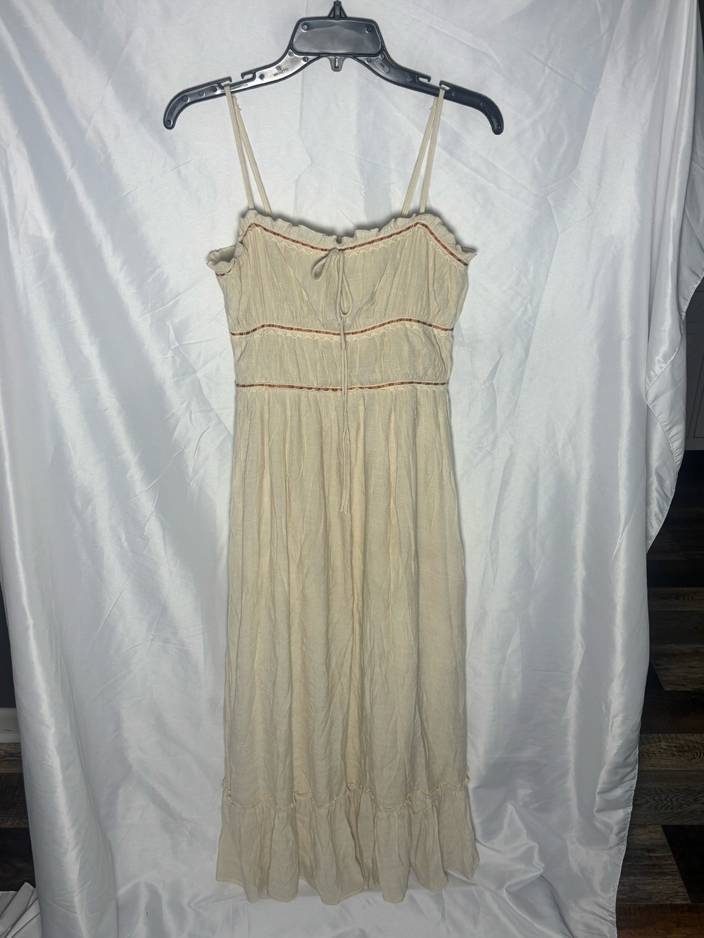 Sincerely Jules Cream Maxi Dress with Spaghetti Straps